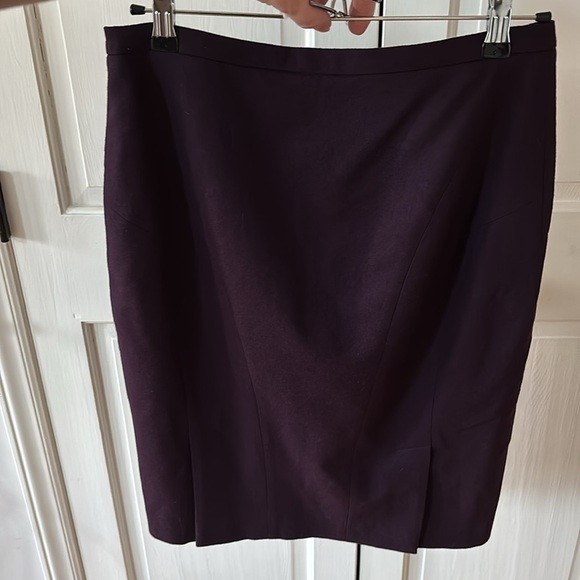 Ted Baker London Eggplant Purple Wool Stretch Pencil Skirt Size 3 Size US 8 - Picture 16 of 17